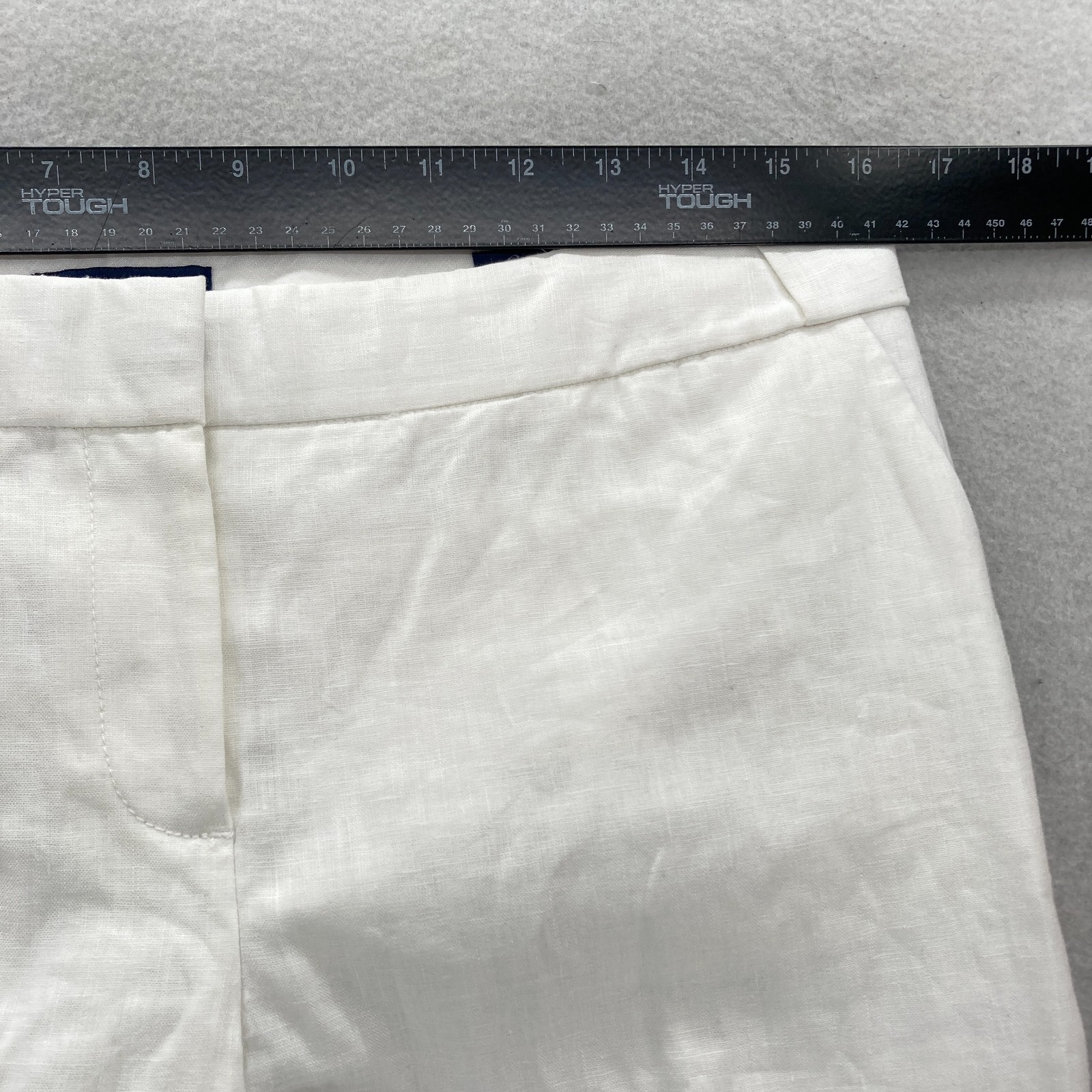 J.Crew Flared Leg Linen Trouser Pant Women’s 6 White Linen Lined Preppy Nautical