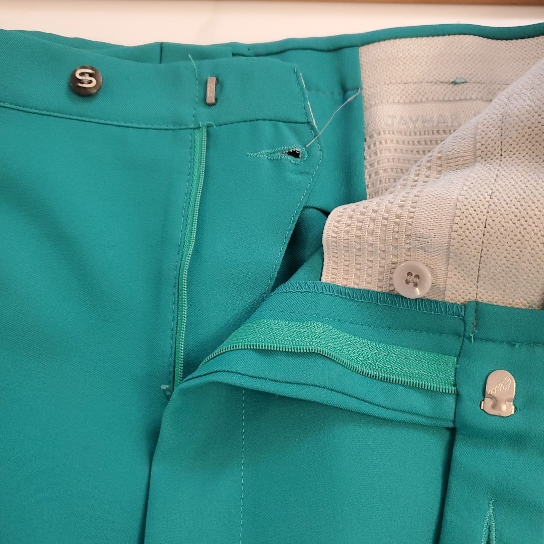 Vintage Sansabelt Jaymar Ruby Men’s Golf Dress Pants Teal Green Size 40 X 31 70s