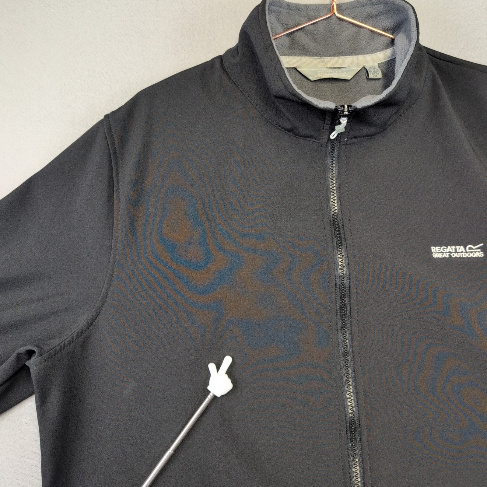Regatta Softshell Jacket Womens UK 20 Black Full Zip Fleece Lined Outdoor
