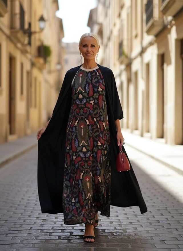 Women’s Summer Vacation 2 Piece Boho Maxi Dress Set with Cardigan Elegant Floral