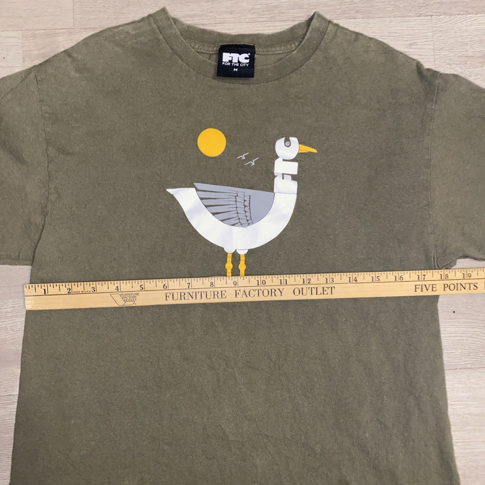 FTC Skateboarding SF NY For The City DUCK T-shirt Medium Green Skate SK8 Tee