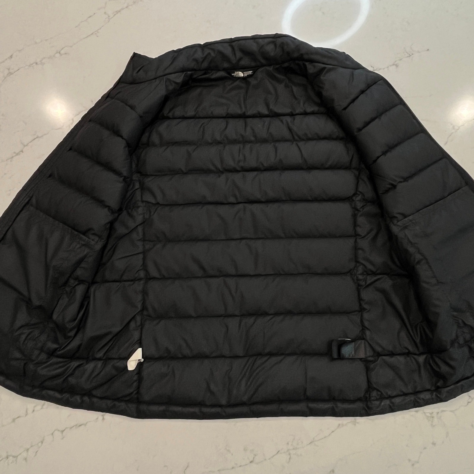 North Face 550 Down Puffer Vest Black Mens Large Gorpcore Outdoor Hiking Travel