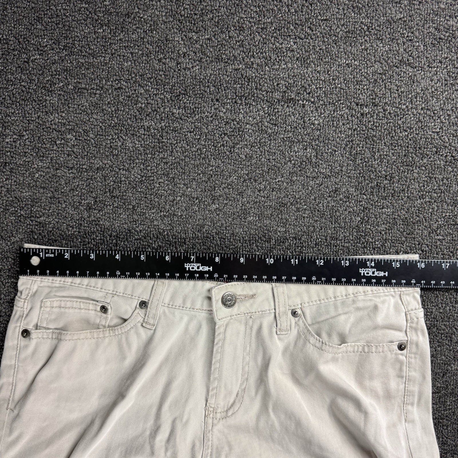 Y2K Capri Cropped SO Stretch Juniors Size 9 Tall/ WMs 6 Solid Cream Beige Pants