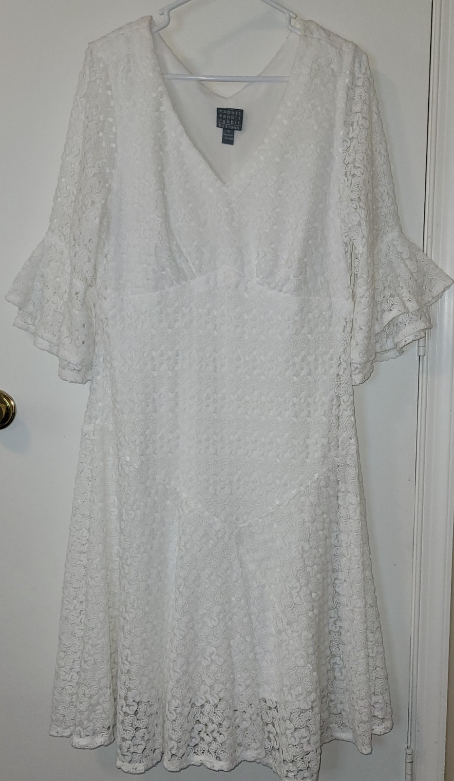 rabbit rabbit rabbit designs women’s White dress Sz 18