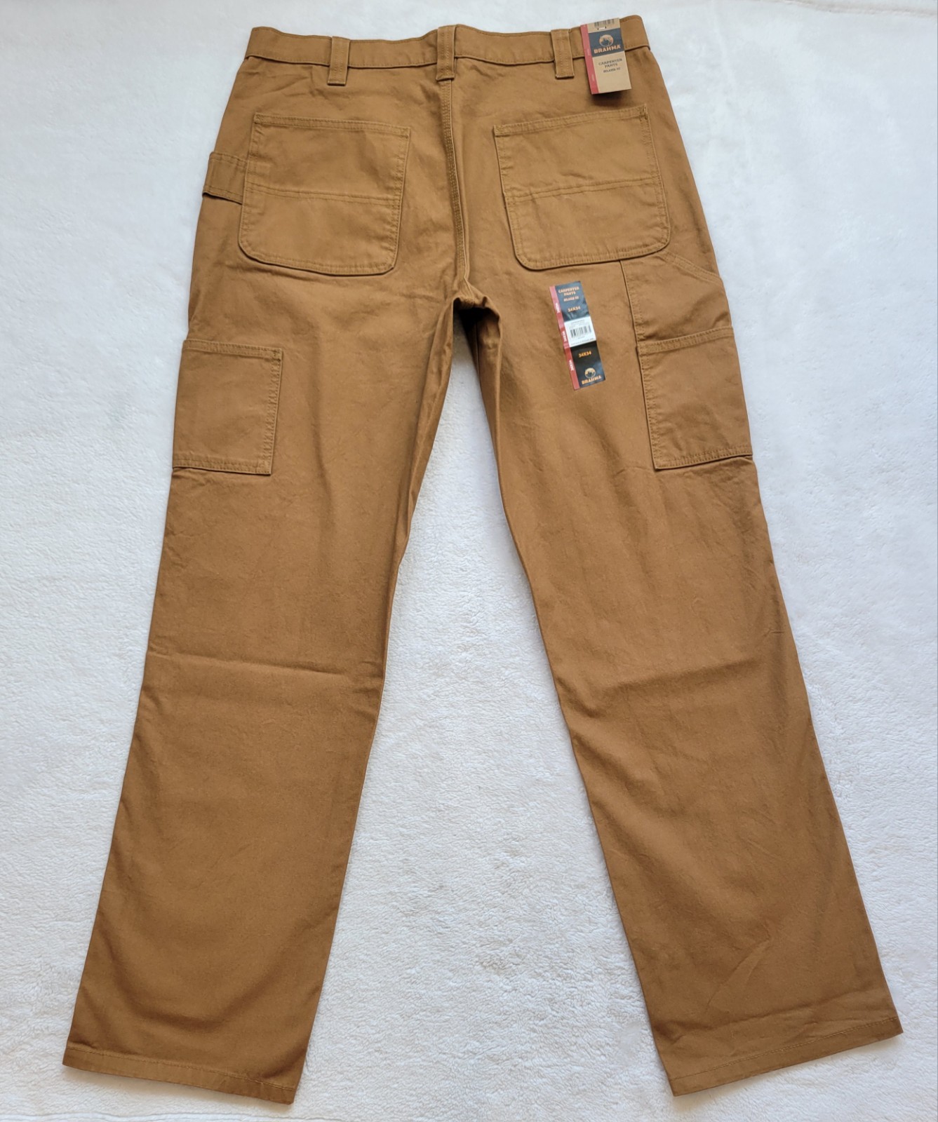 Brahma Relaxed Fit Carpenter Pants Men’s Size 34×34 -Trailblazer Brown NWT