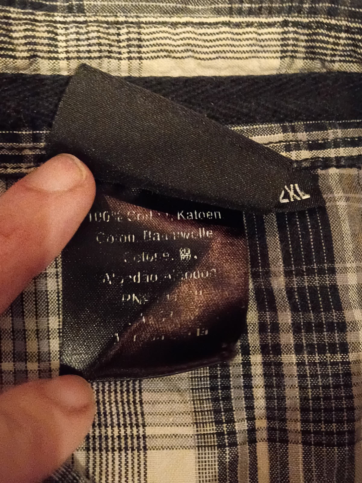 HARLEY DAVIDSON mens XLARGE black/beige modern plaid/graphic casual shirt