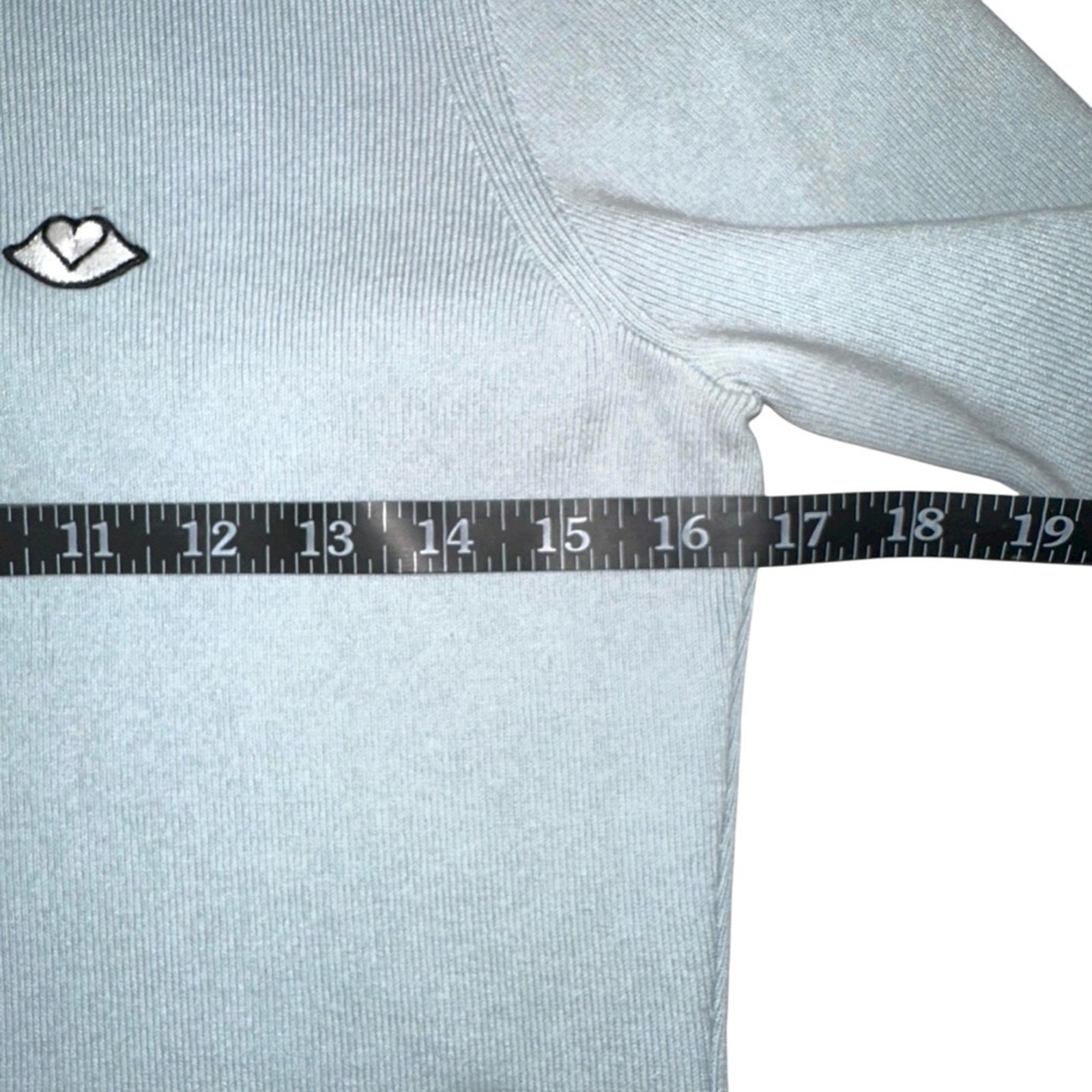 See By Chloe Blue Bisou Knit Long Sleeve Turtleneck Top XL