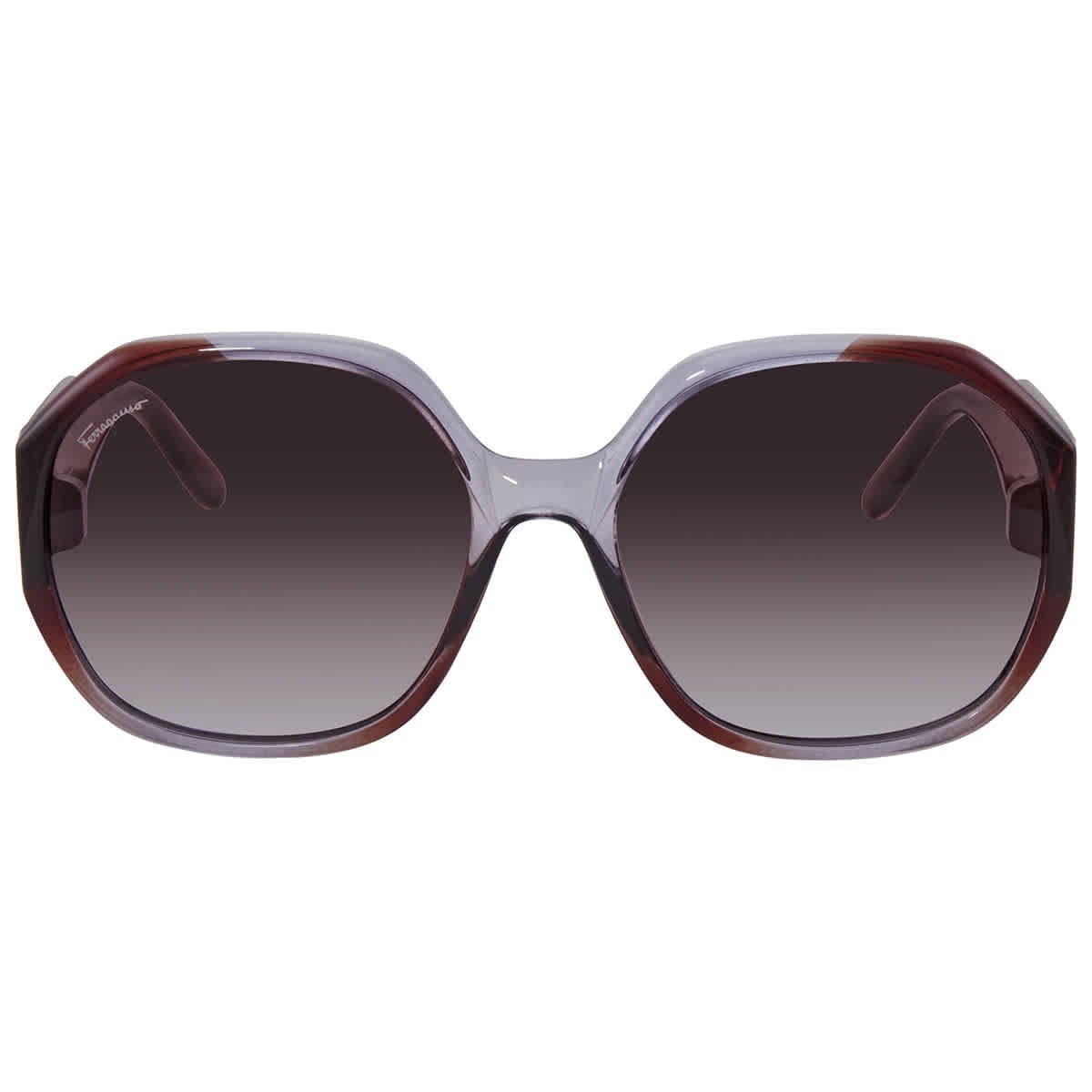 Salvatore Ferragamo Brown Gradient Geometric Ladies Sunglasses SF943S 546 60