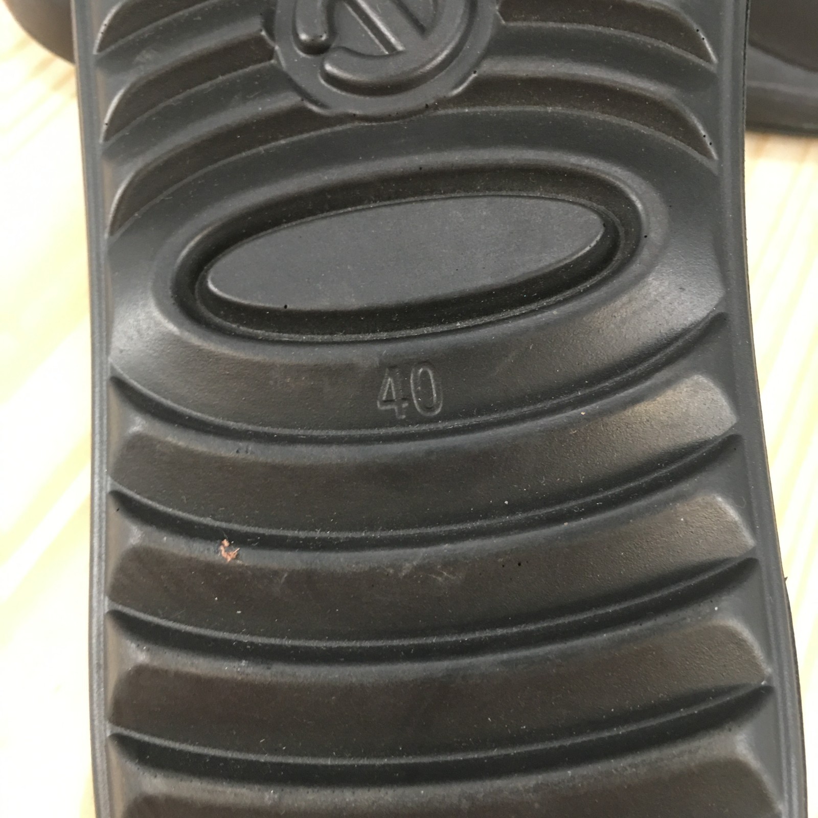 ECCO 2nd Cozmo Sandals Womens 40 Casual Slip On One Band Slide Black Leather