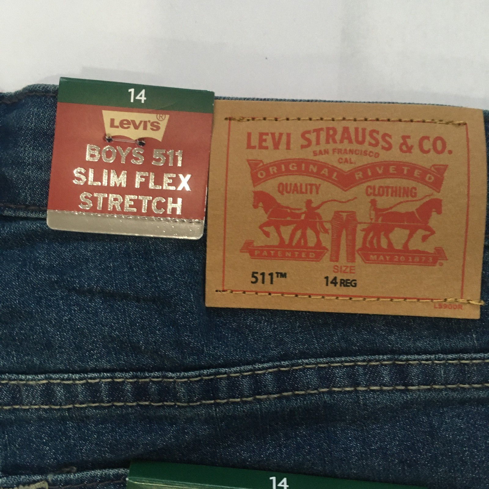 Levi’s 511 Slim Flex Stretch Blue Jeans size 14 Boys NWT