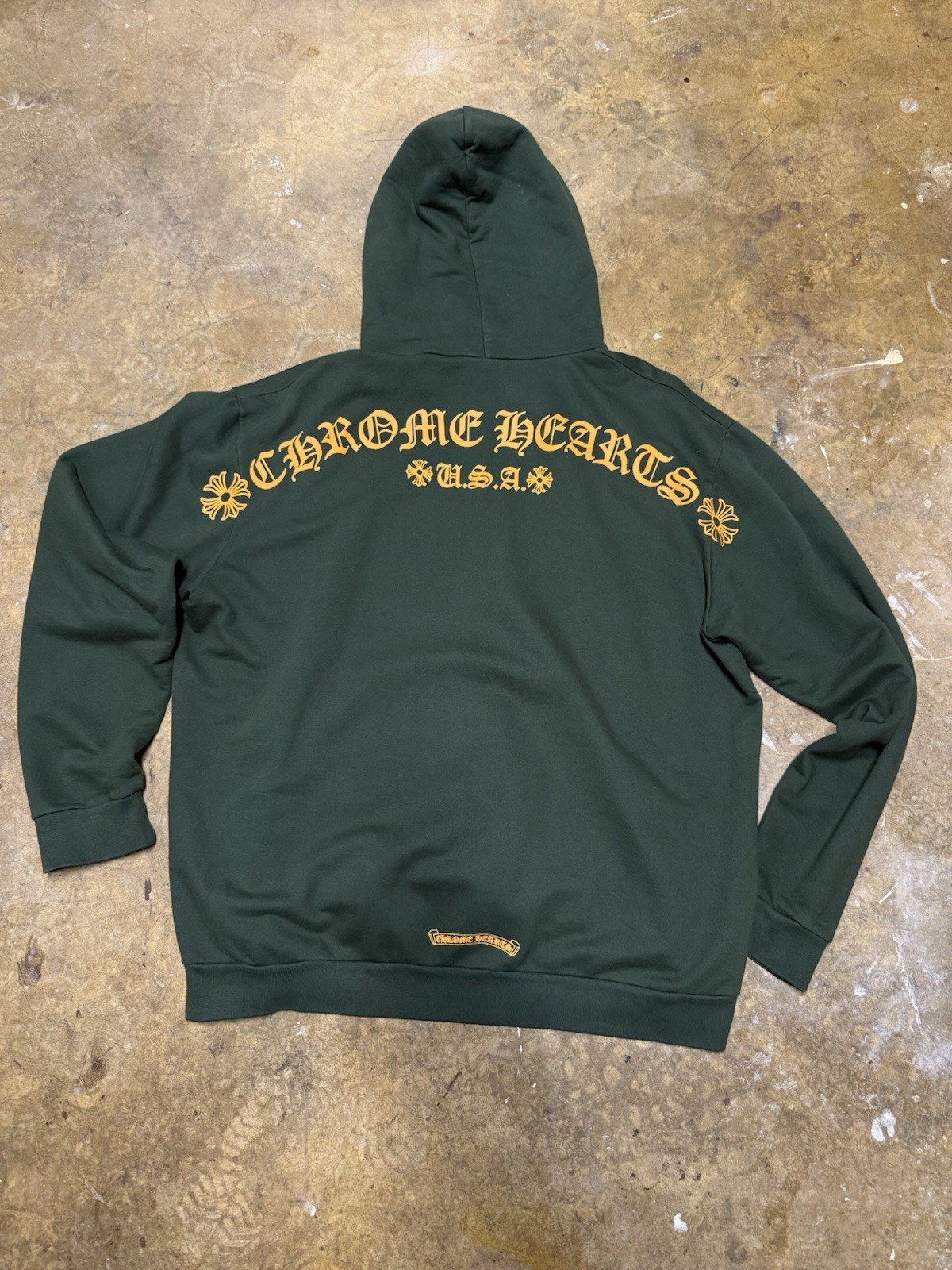 Chrome Hearts Green Men’s Pullover Hoodie XL Long Sleeve Graphic Print Logo