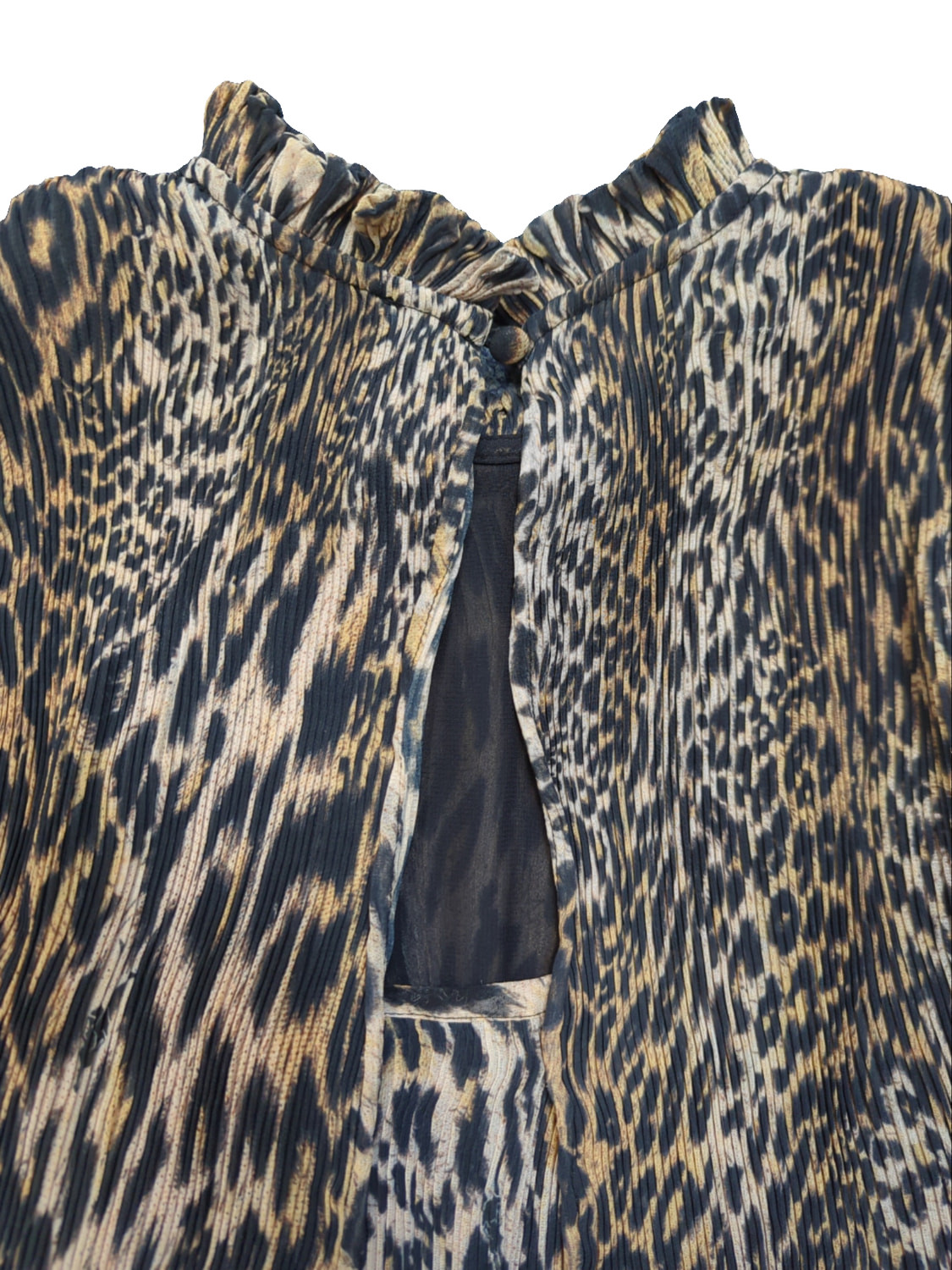 AllSaints Antheia Kiku Leopard Print Tiered Mini Dress – UK 8