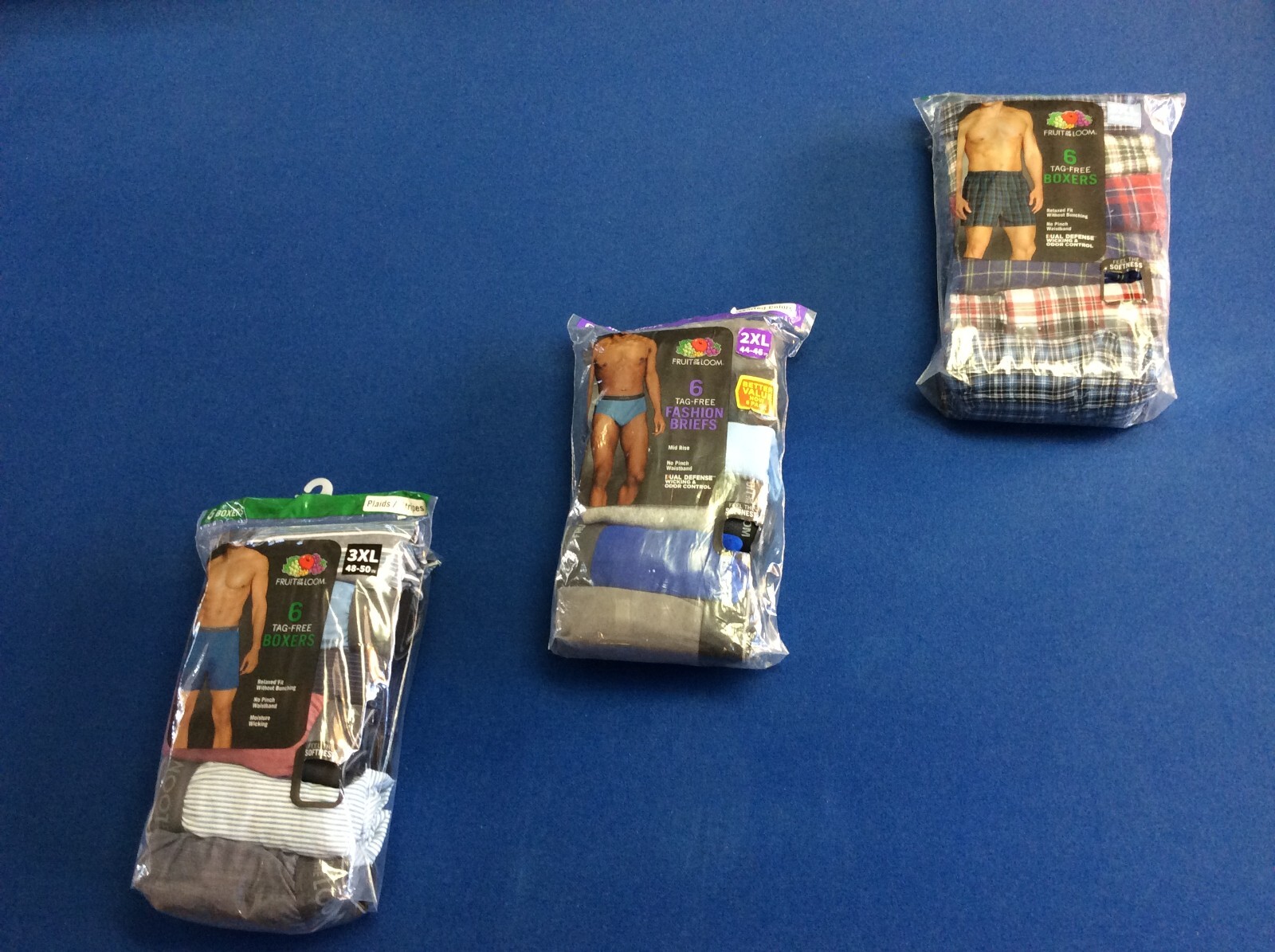 Men’s Fruit of the Loom briefs or boxer briefs, in various sizes and colors 5 pk