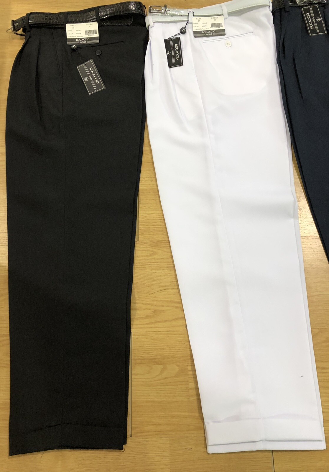 MEN’S PLEATED DRESS PANTS SLACKS TROUSERS BELTED CUFFED BOTTOMS SIZES 28 to 70