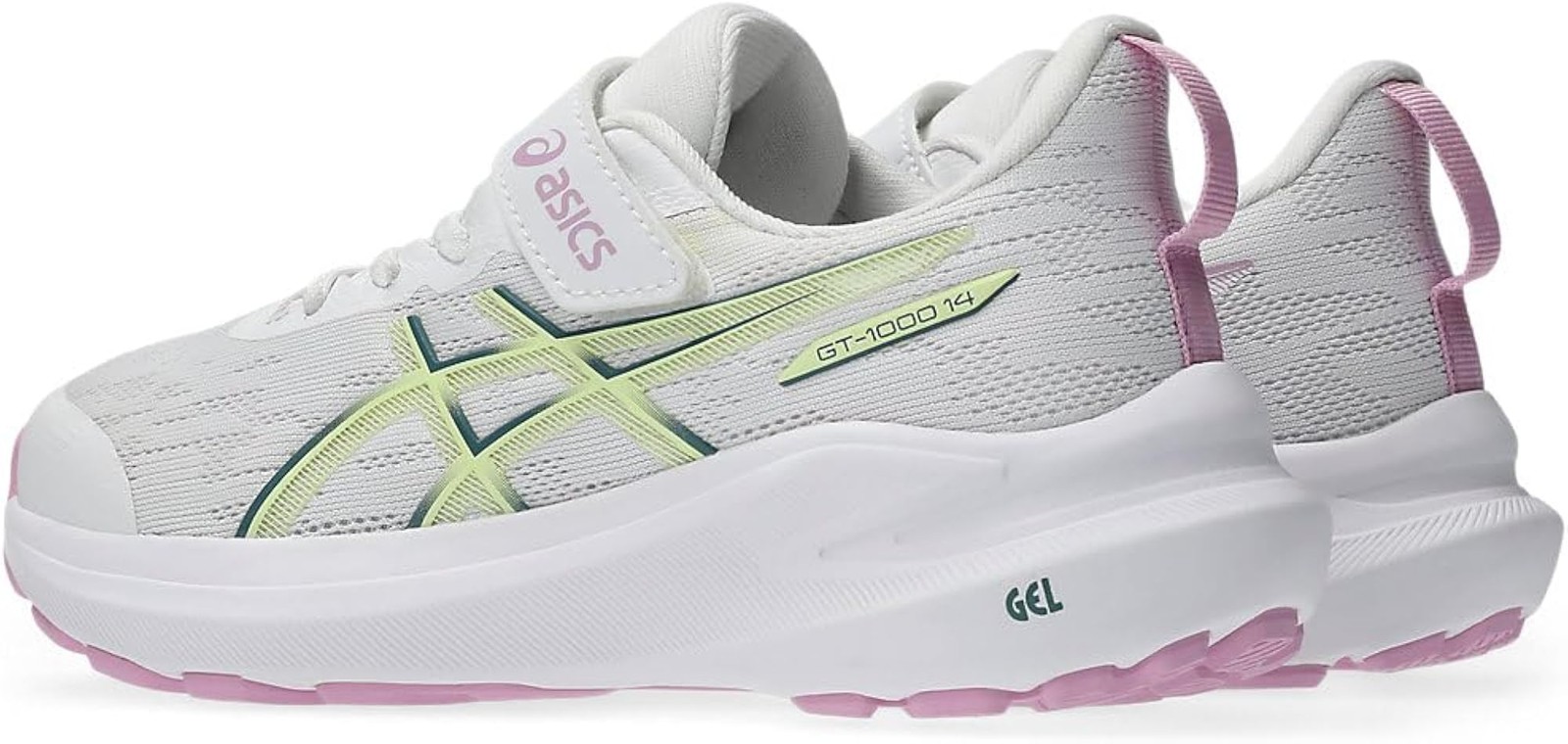 ASICS Unisex-Child Gt-1000 14 Ps – White/Hazy Lilac – 12 Little Kid
