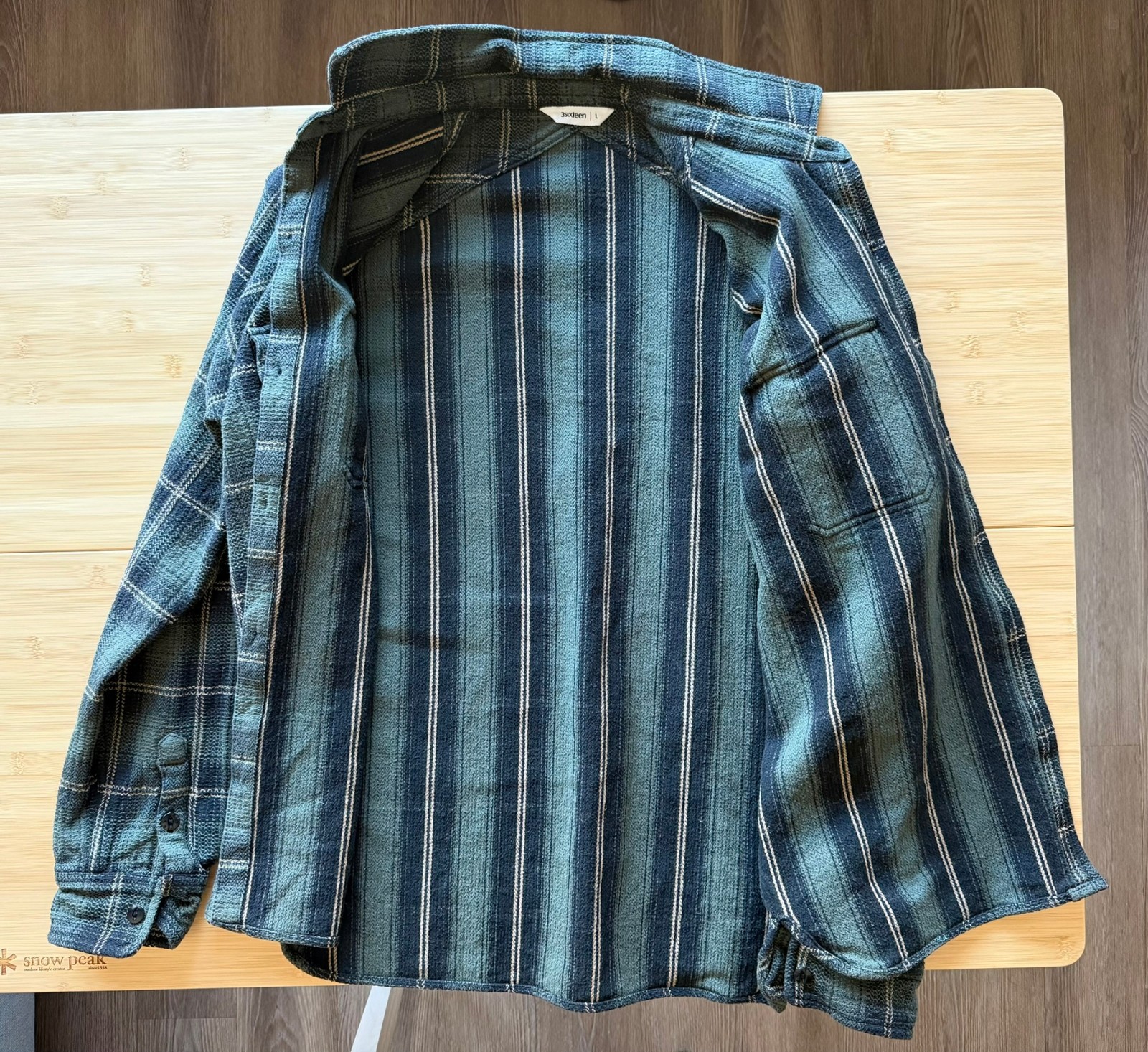 3Sixteen Crosscut Flannel – Large – Pine Check