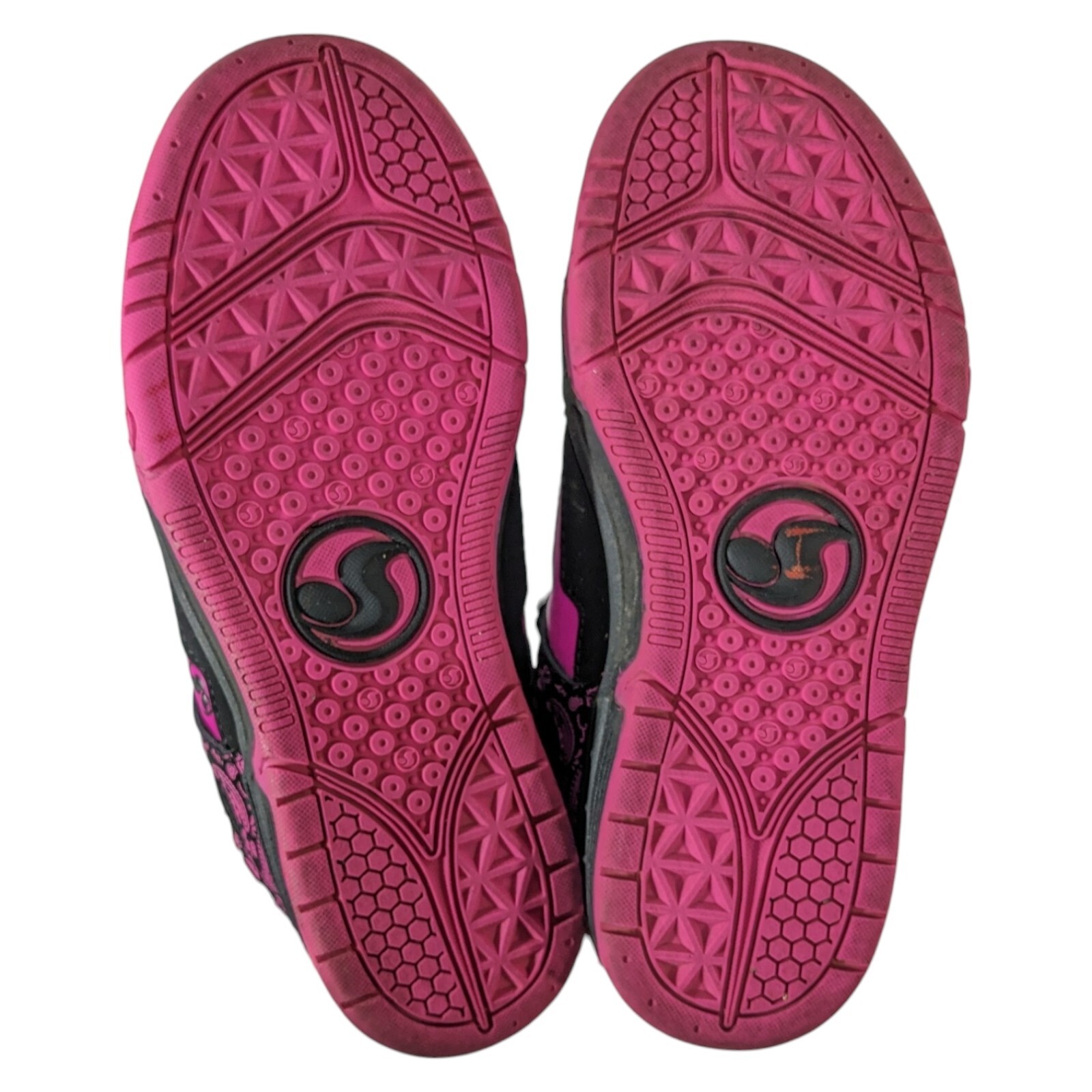 Womens Skateboarding Shoes sz 5.5 DVS Gambol Black Pink Low Top Sneaker Paisley