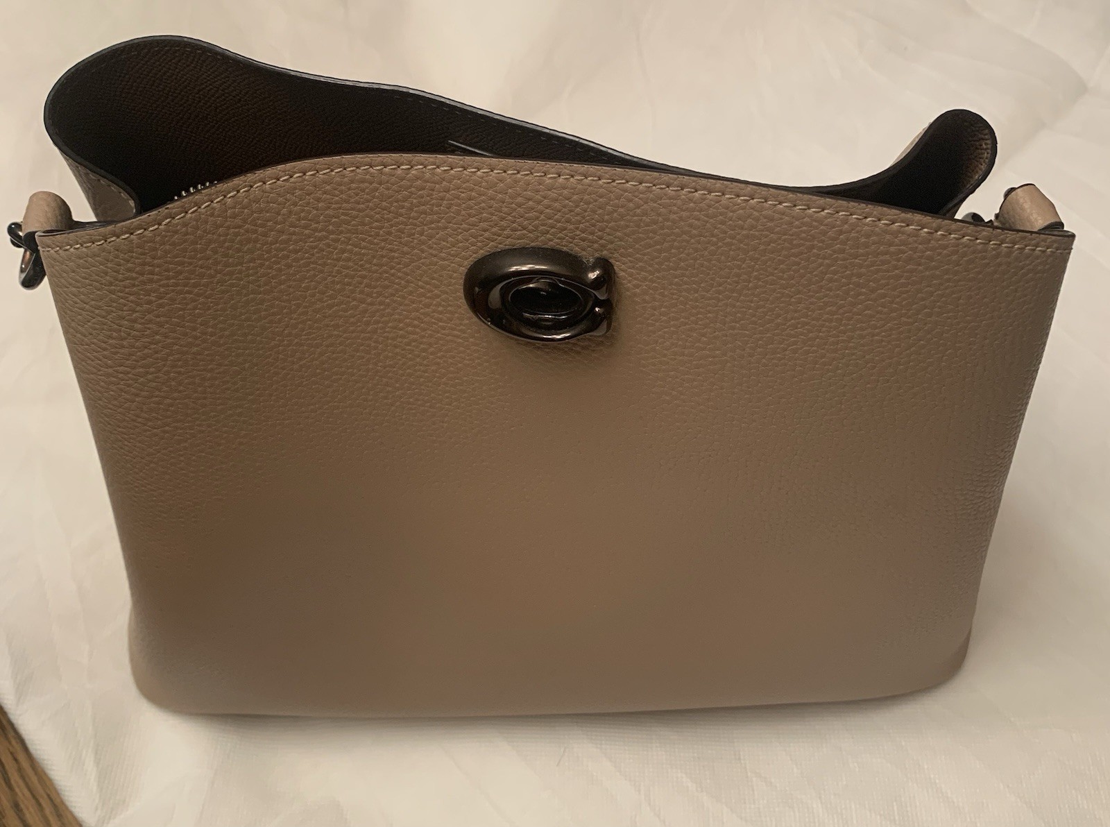 COACH WILLOW SHOULDER BAG TAUPE MILTI & GRAY