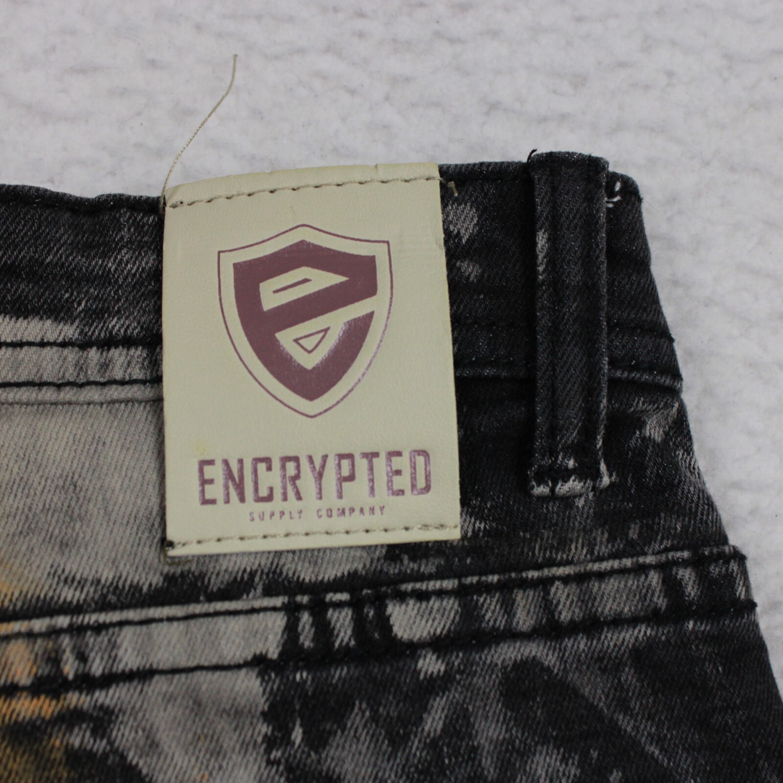 ENCRYPTED Women’s Moto Jeans Size 12 Acid Wash