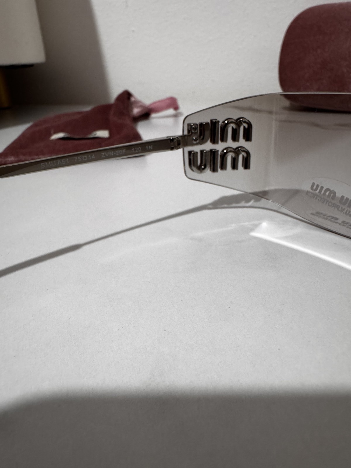 Miu Miu MUA51S Silver/Grey Mirror Silver Gradient 75-14-110 Sunglasses EXCELLENT