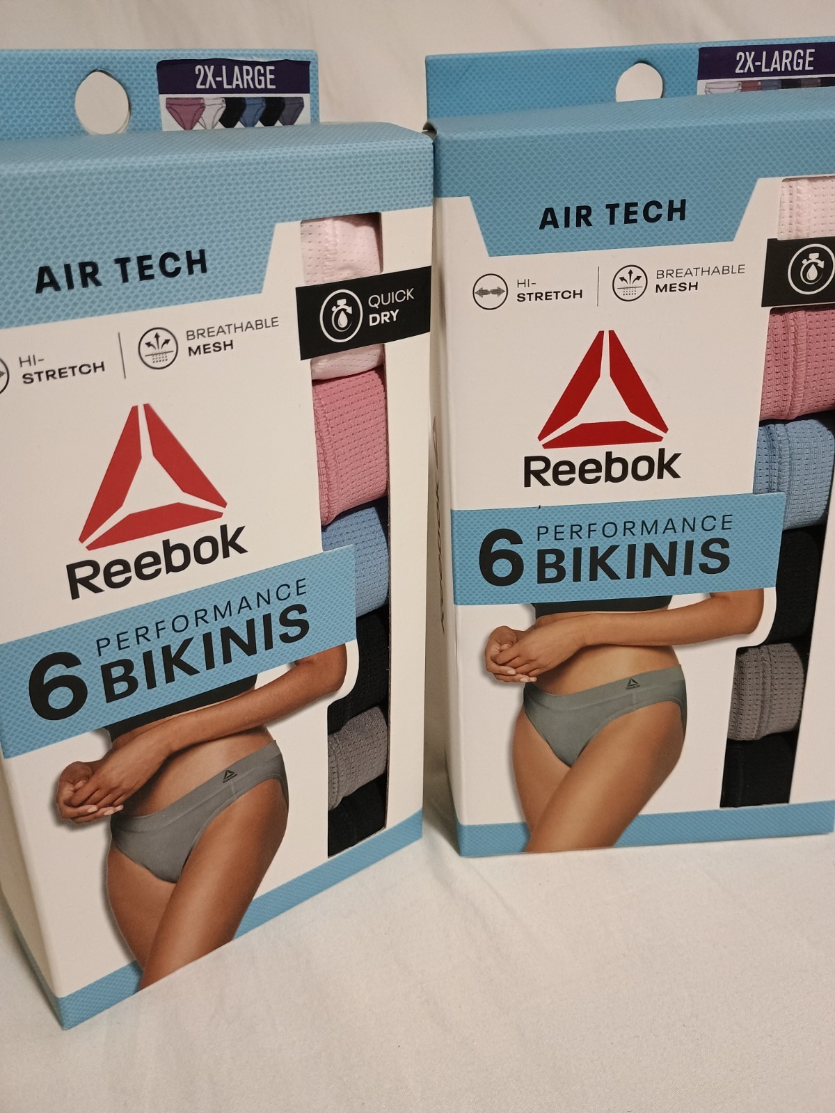 12 Reebok AirTech Performance BIKINI 2XL🏵️QUICK DRY🏵Hi-Stretch Breathable Mesh