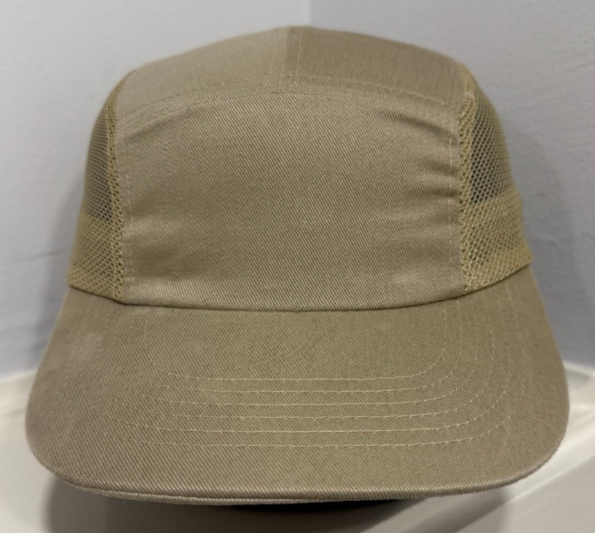 BiG Accessories Snap-Buckle Adjustable Running Hat Mesh Breathable Beige Cotton