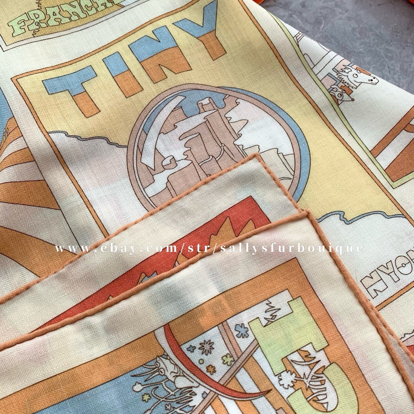 2026 Sallys 70% Cashmere 30% Silk Wrap Scarf Travel Print Double Face Shawl 53″