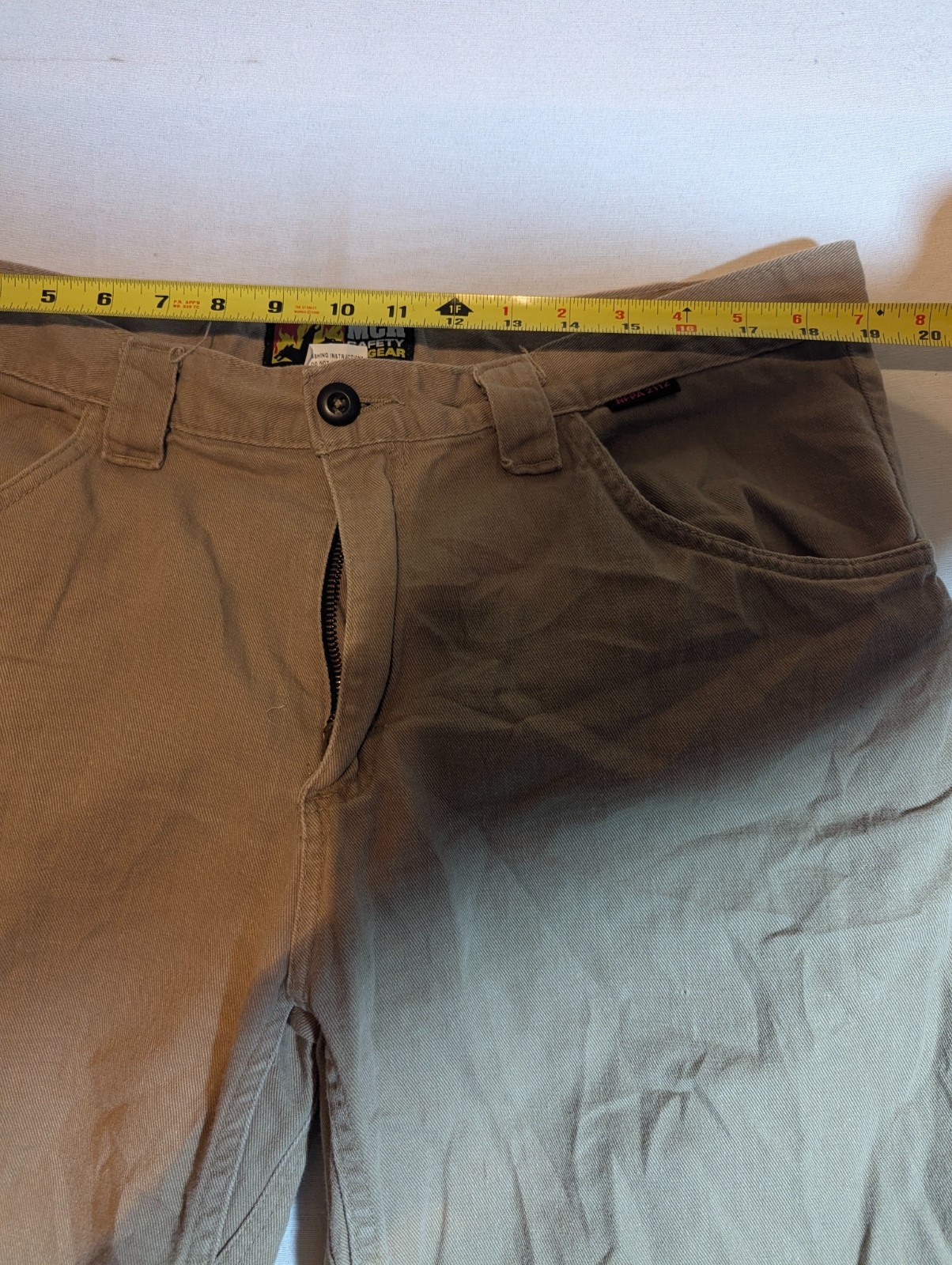 Mcr Safety FR Gear Work Pants Men’s 38×32 Flame-Resistant Canvas Twill Cat2 Tan
