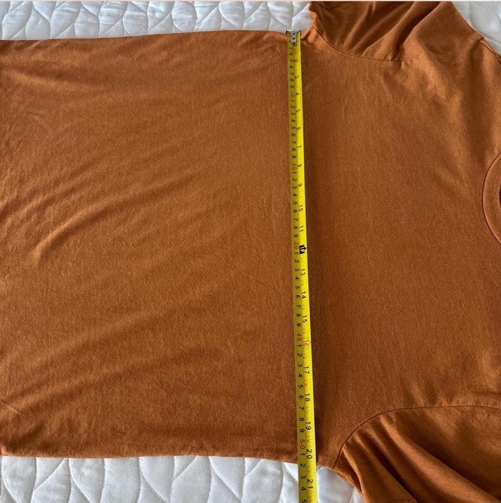 🪴Arizona Jean Co Brown Solid Crew Neck Short Sleeve Knit Cotton Blend T-Shirt M