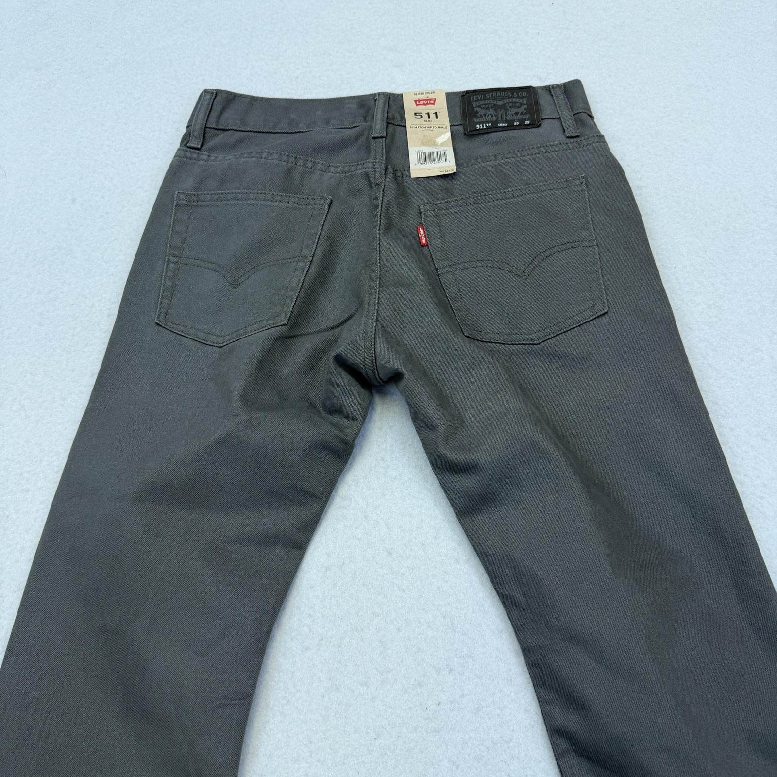 Levi’s 511 Jeans Boys 18 Reg 29×29 Gray Slim Straight Denim 5 Pocket Casual