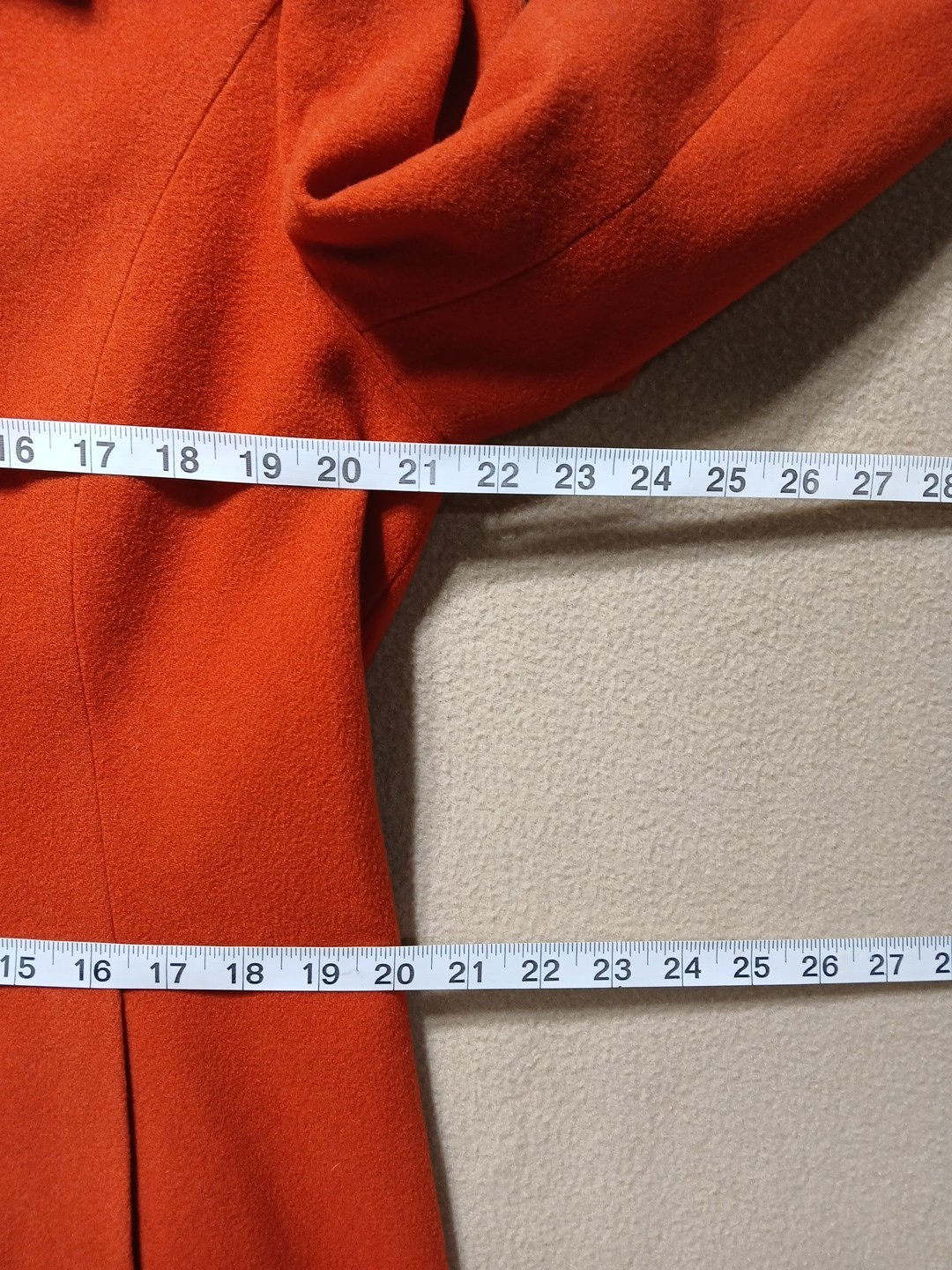 Norton McNaughton Jacket Size 12 Wool/Cashmere Full Zip Burnt Orange Soft A-Line