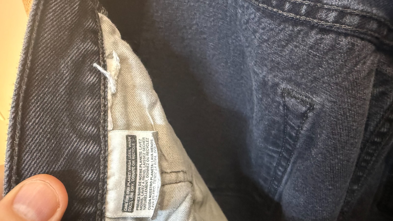 Levi’s 501 Black Distressed Jeans Button Fly Faded Denim Men’s 36×29