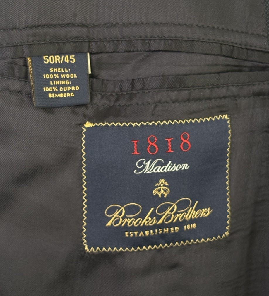 Brooks Brothers 1818 Madison Blazer 50R Vitale Barberis Canonico Italy Wool Soft