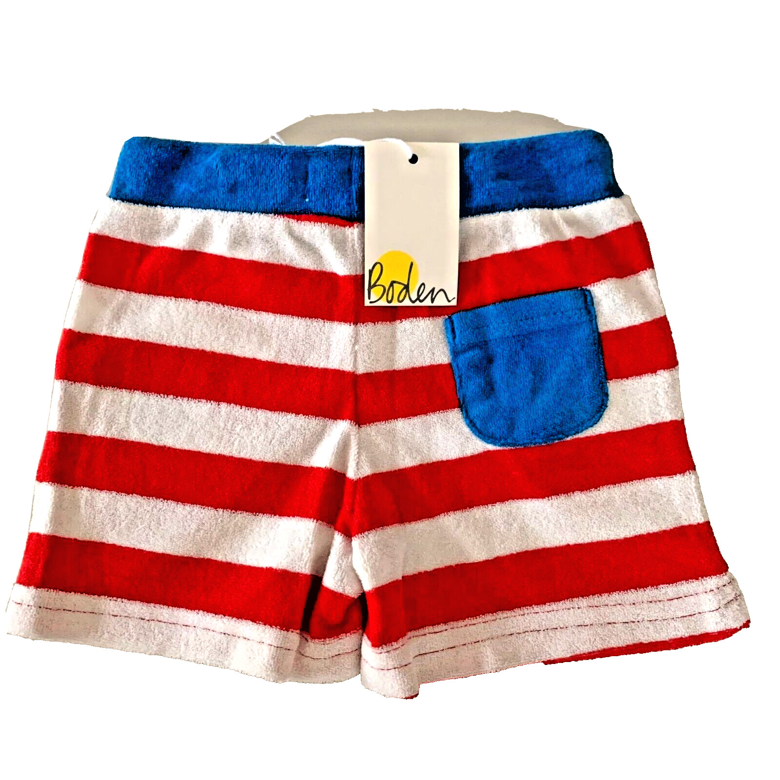 Mini Boden Soft Stripped Towel Shorts. Size 9-12 Months, 80 cm