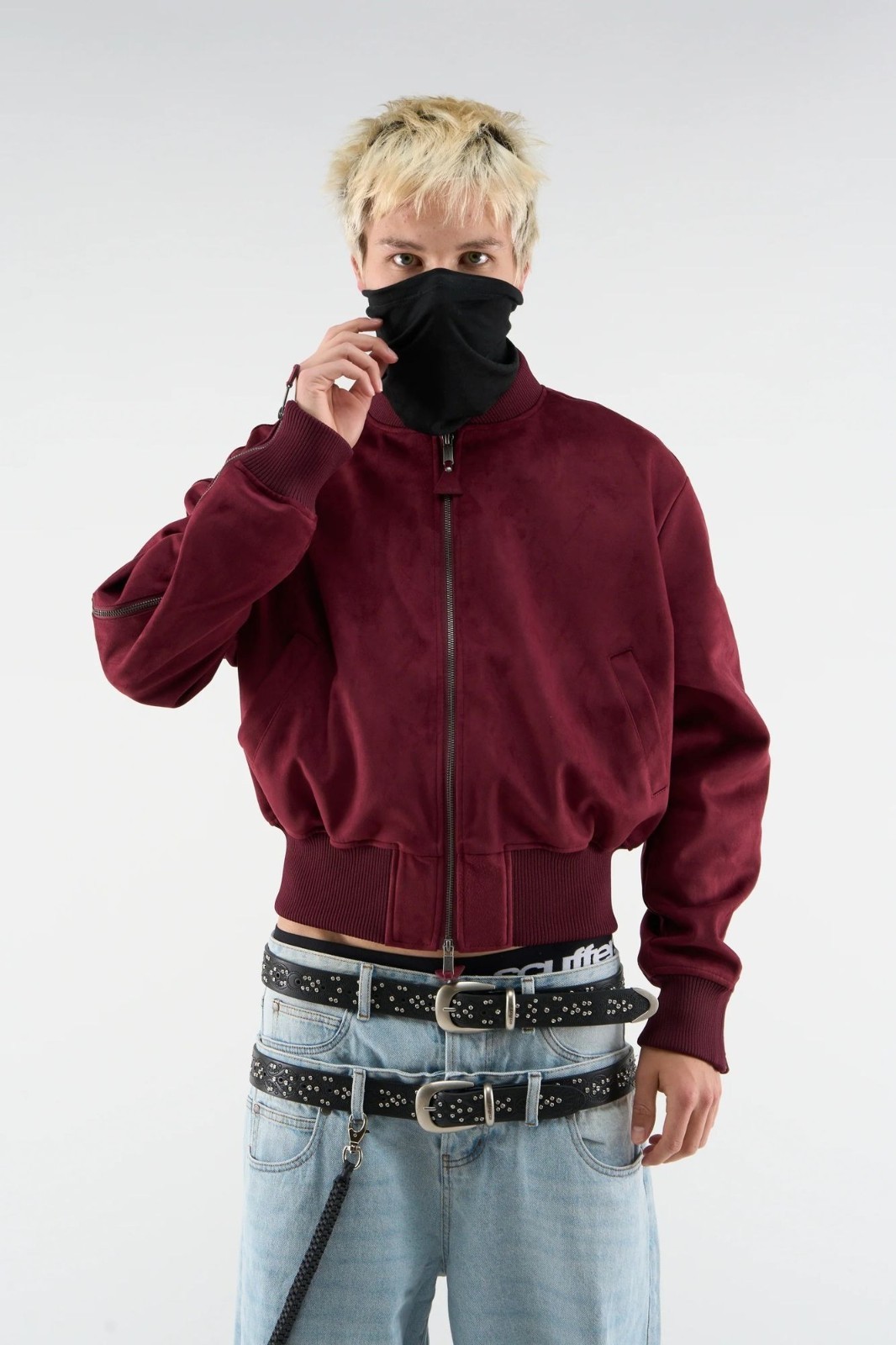 Scuffers Lisbon Bomber Jacket in Red