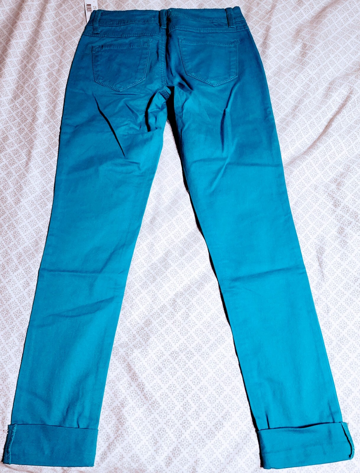 Bongo Junior Jeans Size: 1 BLUE Straight Slim Stretch Denim Pants Button Zip Fly