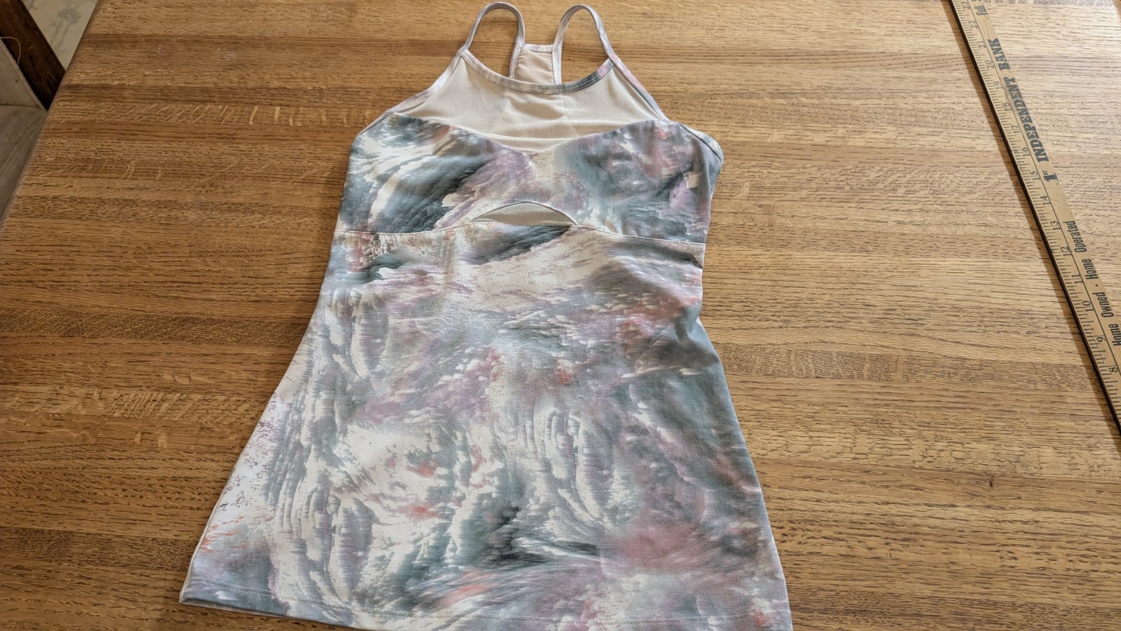 Fabletics Racerback Athletic Mesh Galaxy Fitness Top Tank XS
