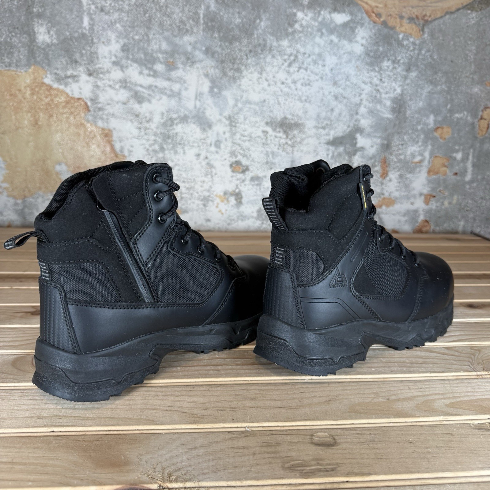 Shoes For Crews Defense Nano Toe 6” Leather EH Boots Size 7M / 8.5W – 72391 EUC