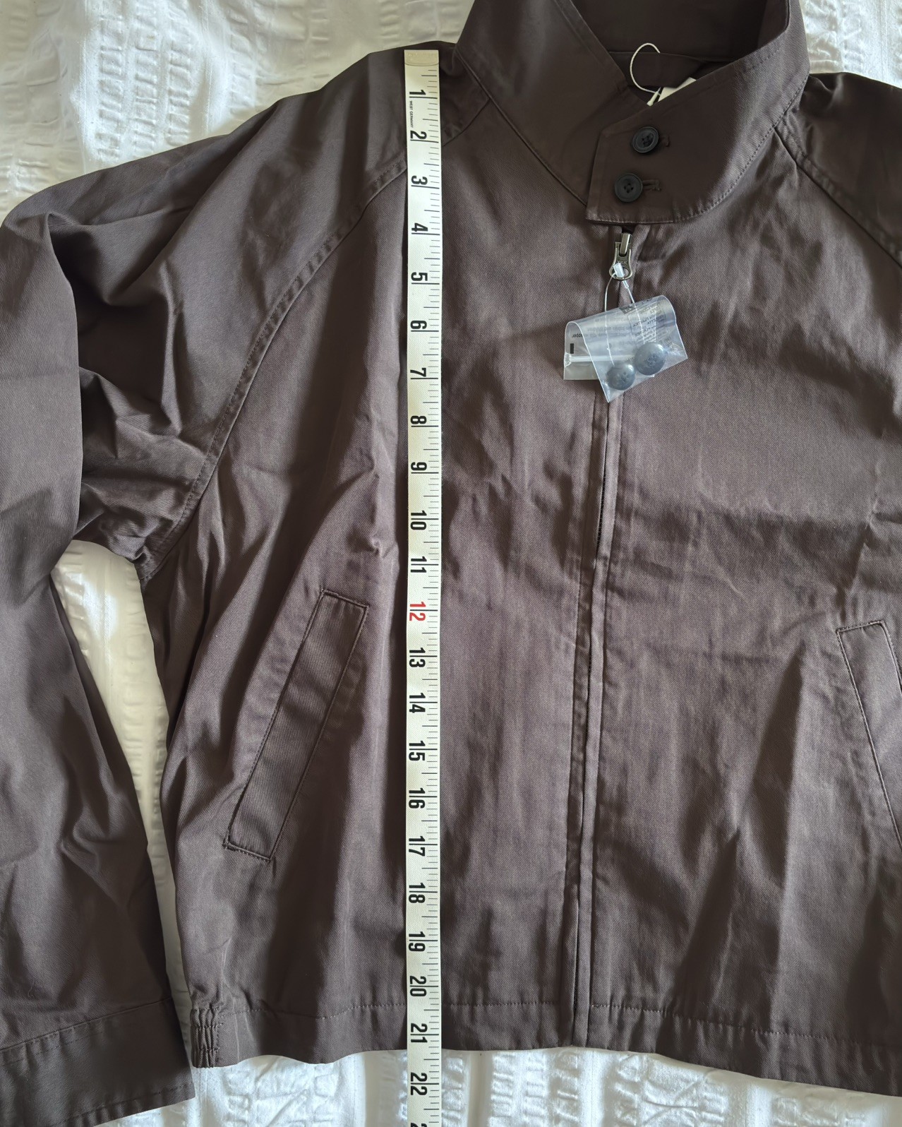 Uniqlo U Cotton Blend Short Blouson Size (S) Small 39 Dark Brown BNWT