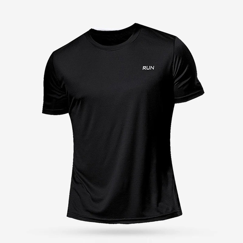 Men’s Quick Dry Short Sleeve Gym Running Moisture Wicking Round Neck T-shirt