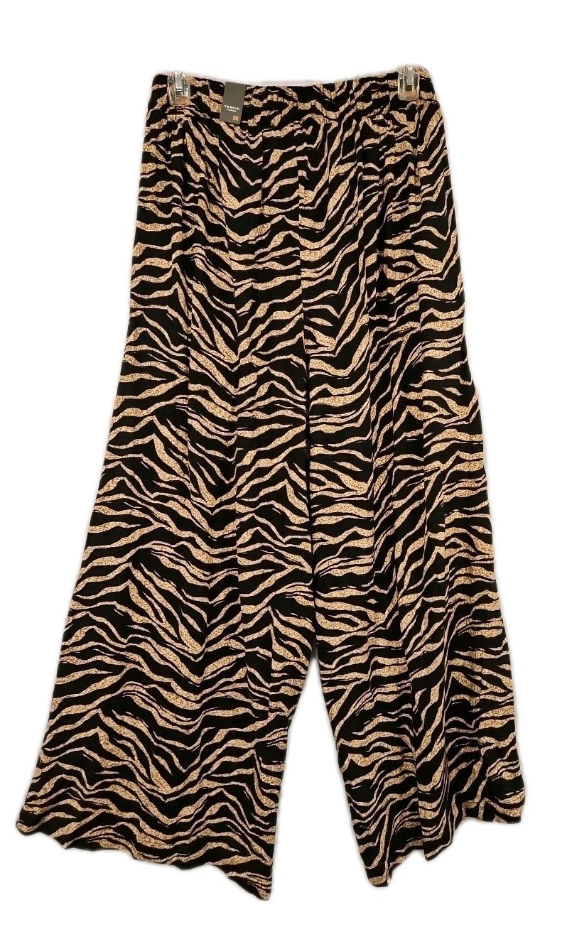 NEW Torrid Wave Tiger Print Wide Leg, Flowy Comfort Womens Sz OR Pull on Pants
