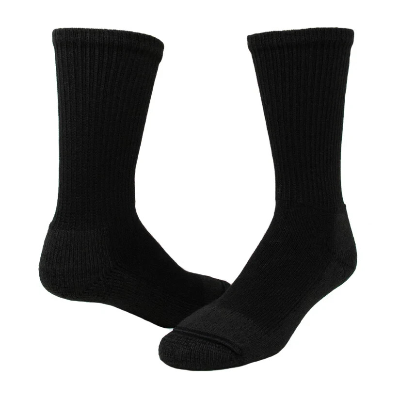 Wigwam Steel Toe boot Cushioned work Heavyweight socks F1140, 1 Pair, USA , BK