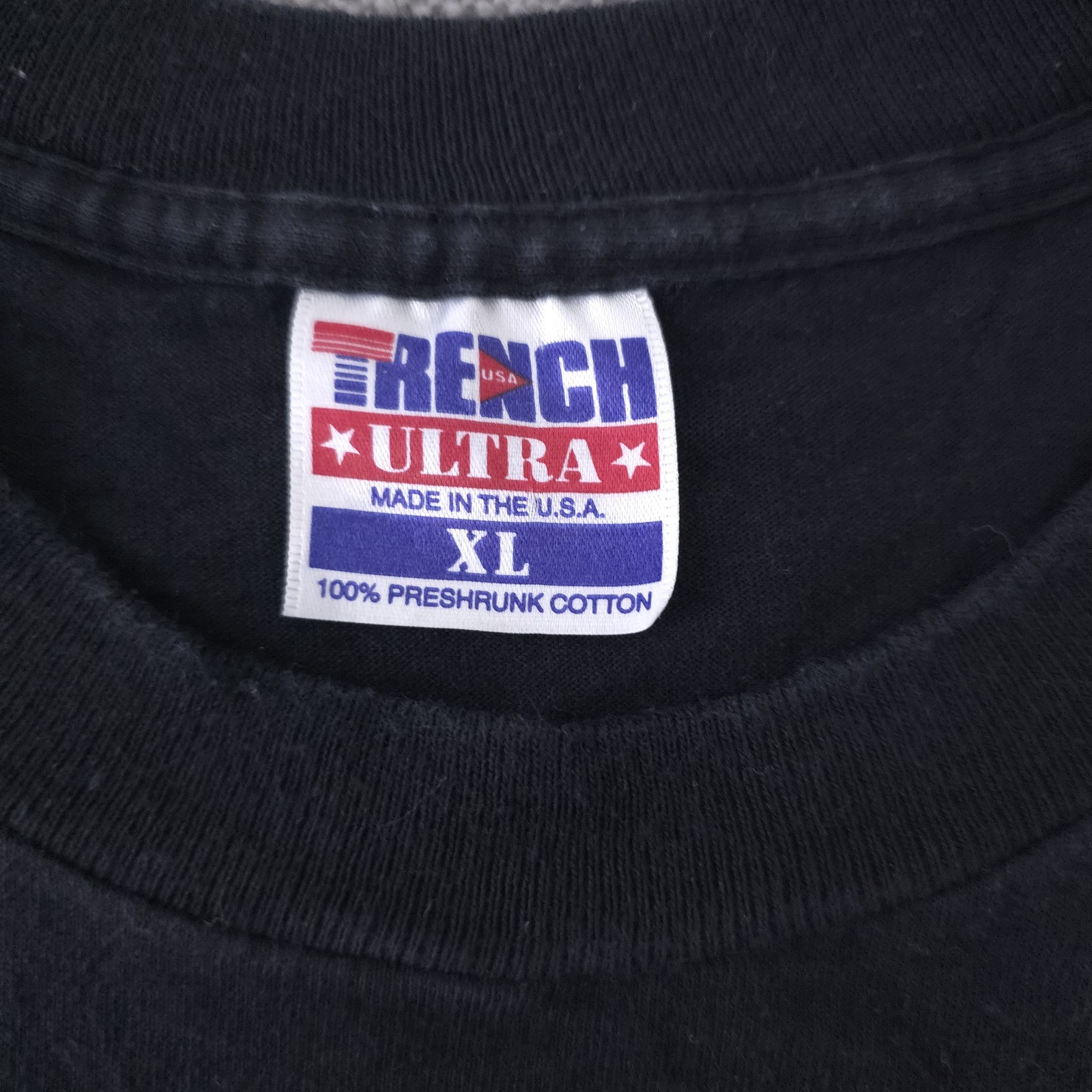 Vintage New York Mets 90s Single Stitch Black XL T-Shirt Made In USA Trench MLB
