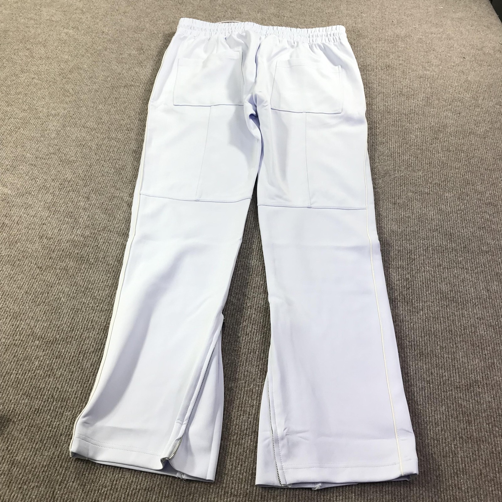 GVAPI Pants Mens 40 White Straight Leg Drawstring Zip Pockets Limited Edition
