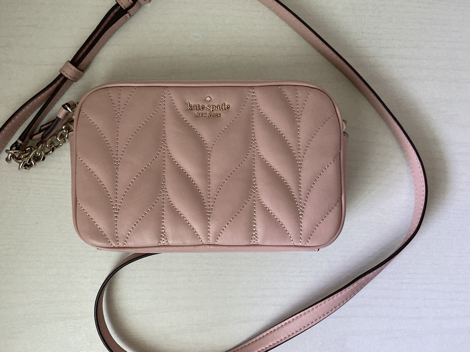 NWOT Kate Spade Briar Lane Quilted Kendall Leather Pink Crossbody Shoulder Bag