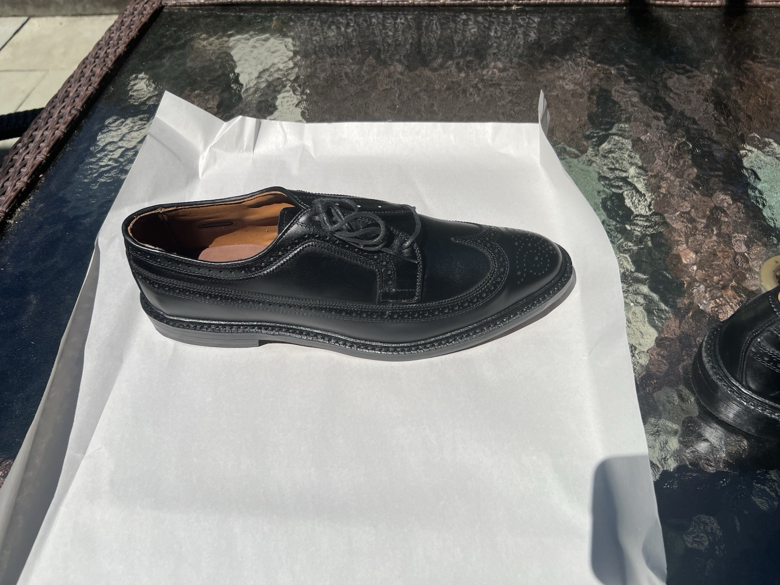 Allen Edmonds MacNeil Black Leather Wingtip Men’s Dress Shoes 13D