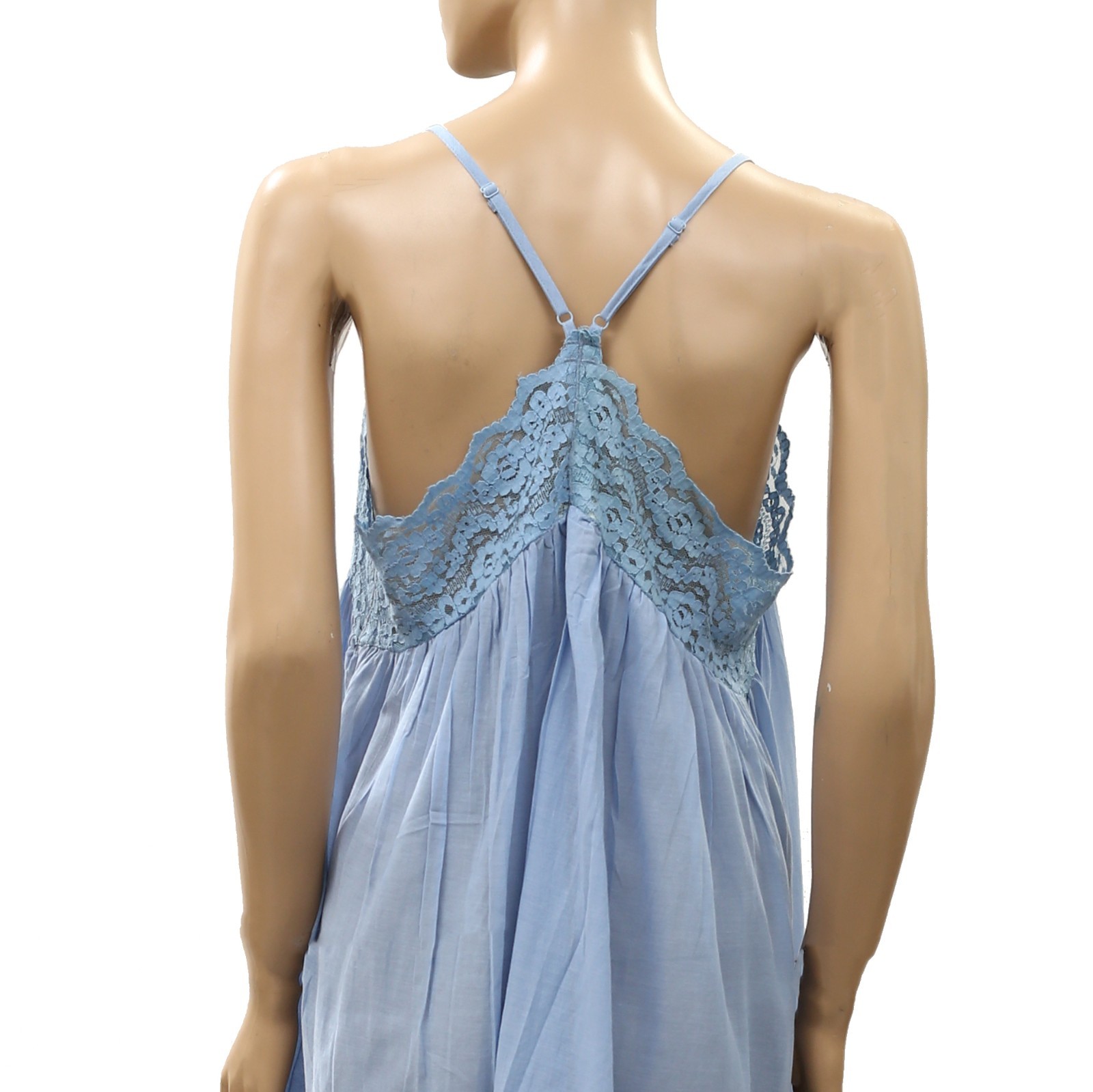 Intimately Free People Fiona Mini Slip Dress Billowy Sleeveless Lace M 288890