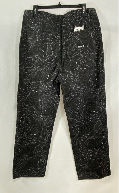 RIP N DIP Men’s Black Lord Nermal All Over Print Pants Sz 34 NWT