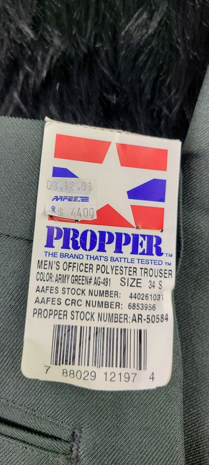 2008 MEN’S OFFICER POLYESTER TROUSERS SZ34 S NWT Shipped Promptly 💨