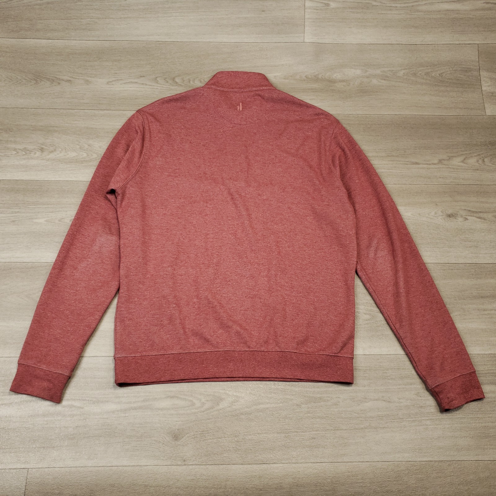 Johnnie-O Sully 1/4 Zip Pullover Men Medium Red Mock Neck Long Sleeve Cotton Bld